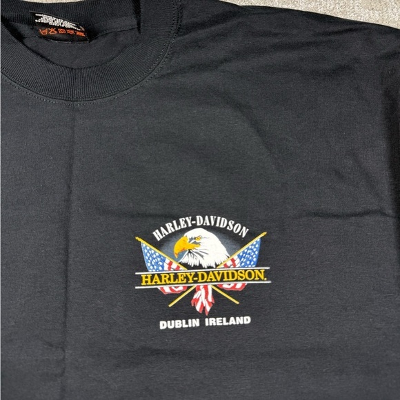 Vintage Harley Davidson Single Stitch Dublin Ireland Biker T-Shirt Mens XL - Picture 2 of 7